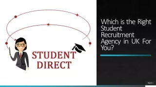 Which is the Right Student Recruitment Agency in UK For You