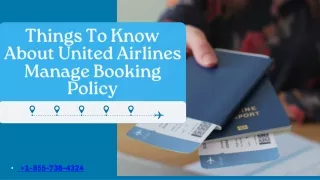 Things To Know About United Airlines Manage Booking Policy