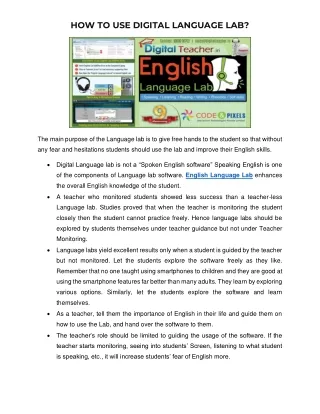 how to use digital language lab
