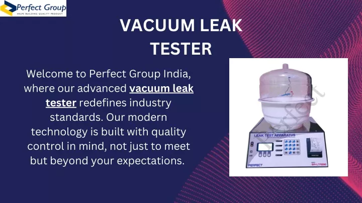 vacuum leak tester