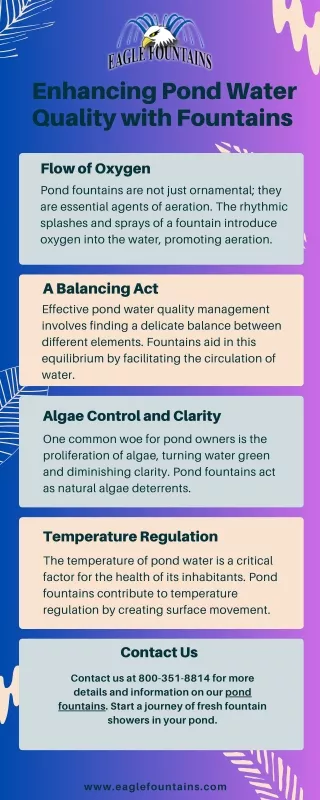 enhancing pond water quality with fountains