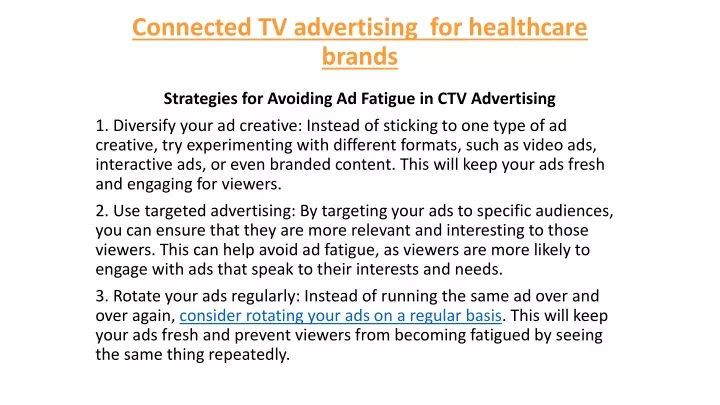connected tv advertising for healthcare brands