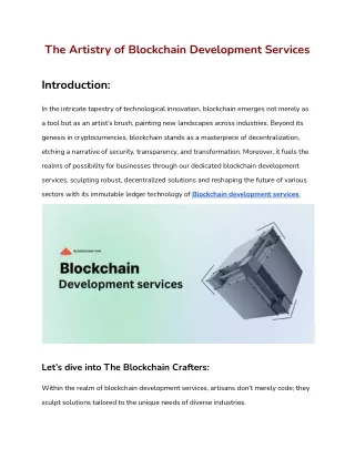 blockchain development services