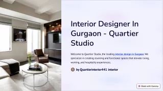 Interior Designer In Gurgaon - Quartier Studio