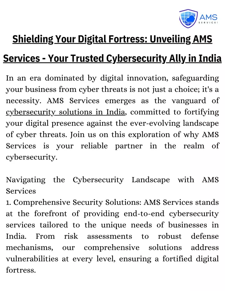 shielding your digital fortress unveiling ams