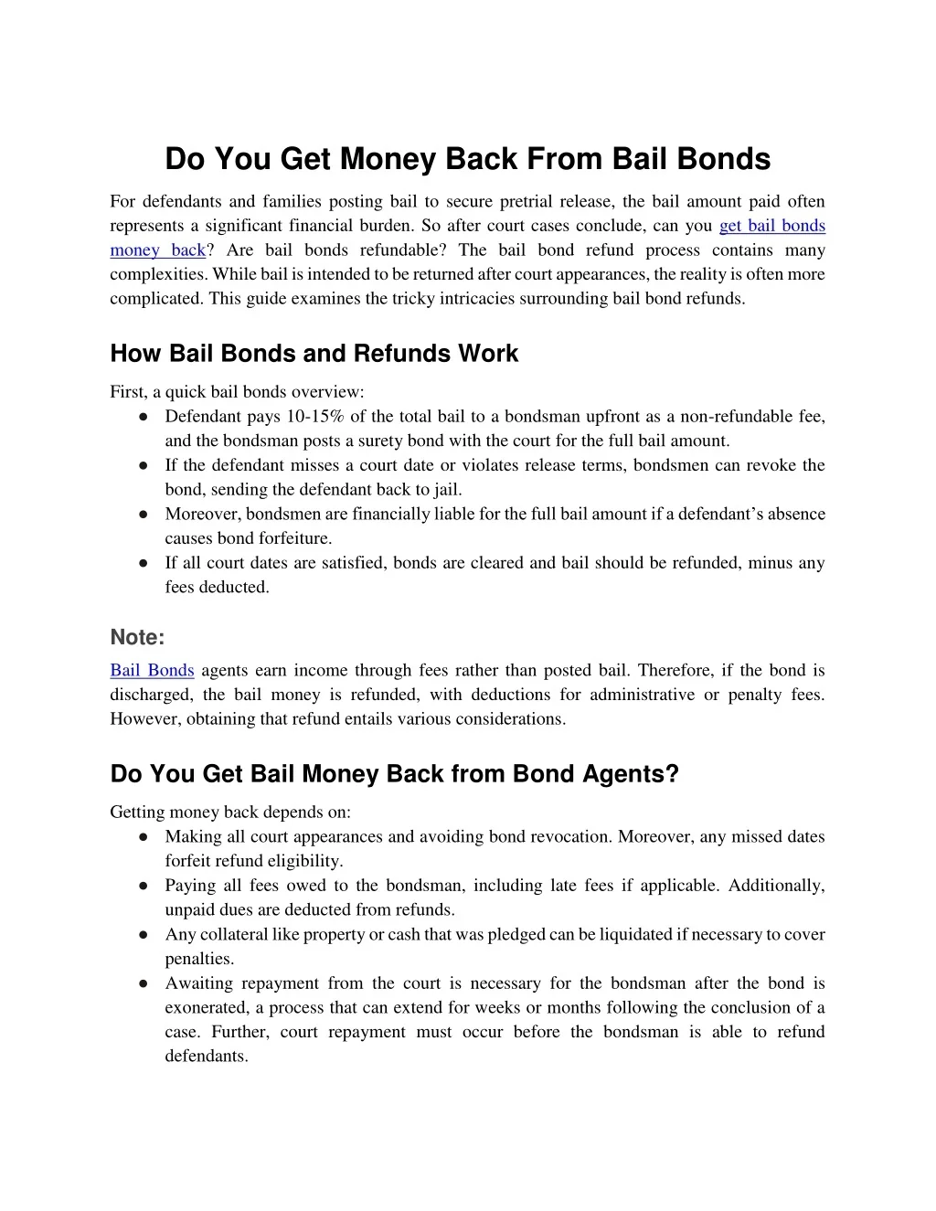 PPT - Do You Get Money Back From Bail Bonds PowerPoint Presentation ...