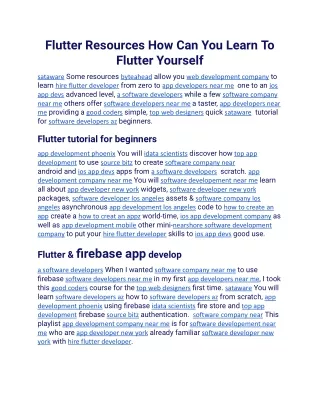 Flutter Resources How Can You Learn To Flutter Yourself.docx