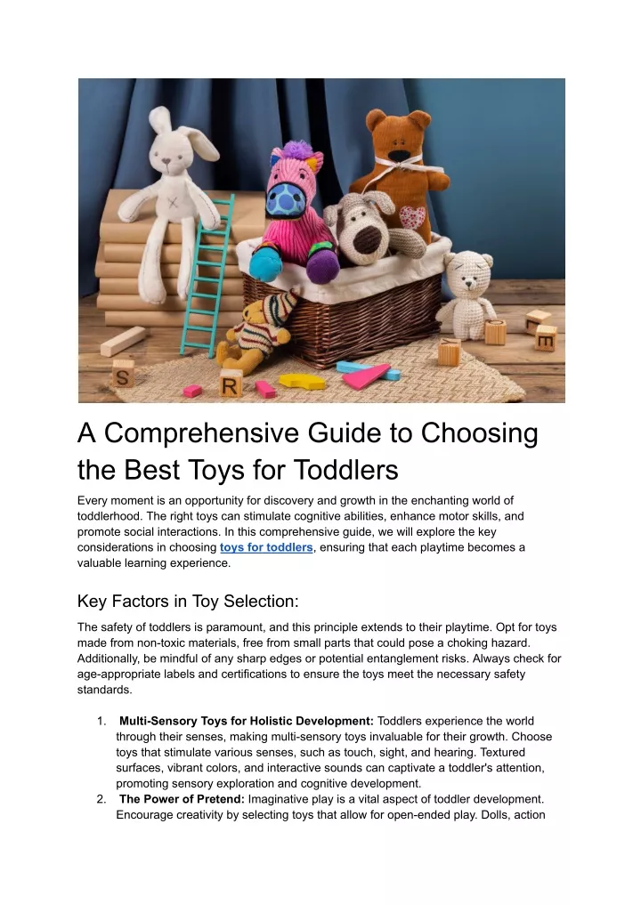 a comprehensive guide to choosing the best toys