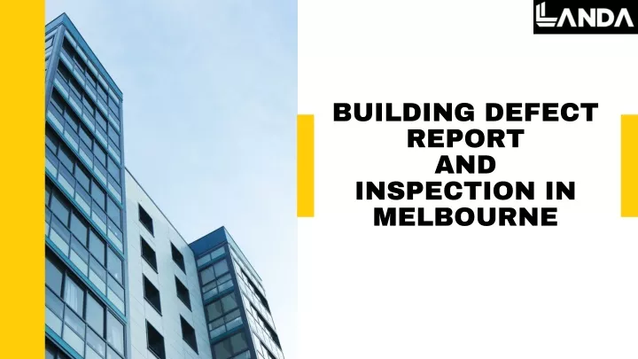 building defect report and inspection in melbourne