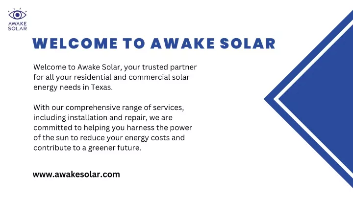welcome to awake solar