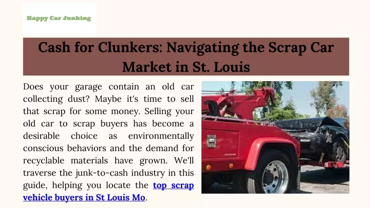 cash for clunkers navigating the scrap car market