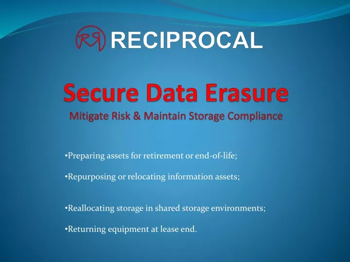 secure data erasure mitigate risk maintain storage compliance