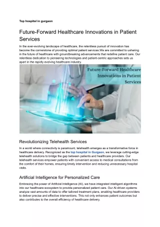 top hospital in gurgaon