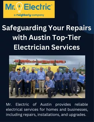 Safeguarding Your Repairs with Austin Top-Tier Electrician Services!
