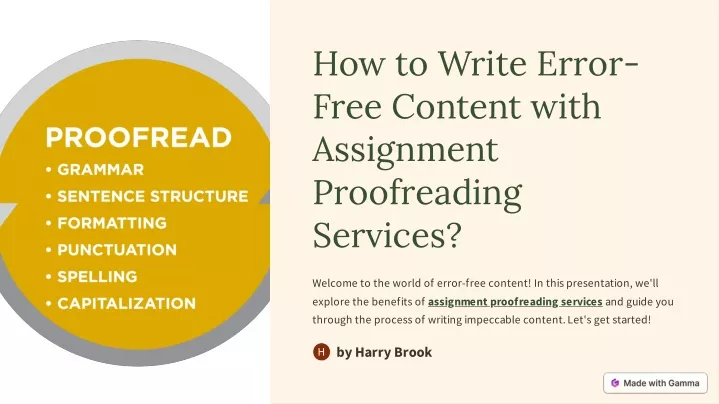 how to write error free content with assignment