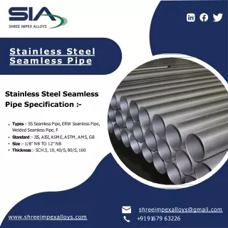 Stainless Steel Seamless Pipe|Stainless Steel304 Seamless Pipe|