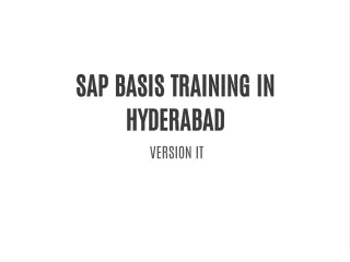 sap basis training in hyderabad version it