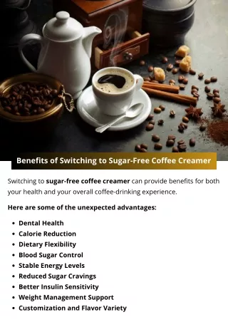 Benefits of Switching to Sugar-Free Coffee Creamer