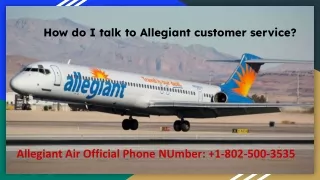 How Do I Talk to Allegiant Customer Service