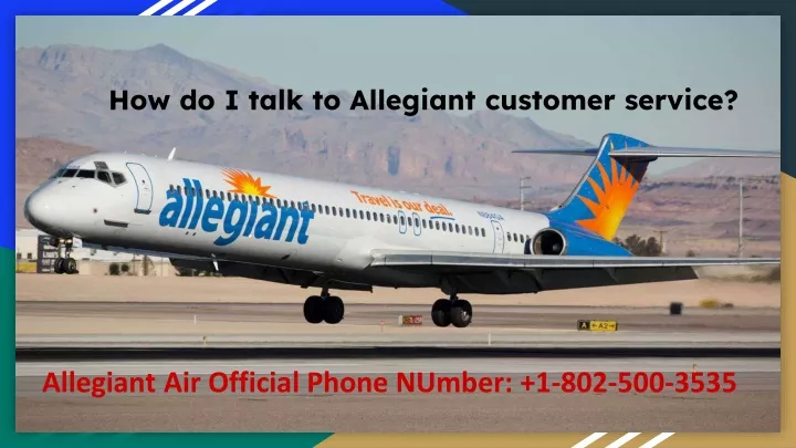 how do i talk to allegiant customer service