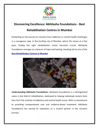 Discovering Excellence Abhilasha Foundations - Best Rehabilitation Centres in Mumbai