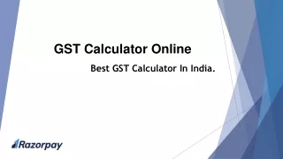 gst c alculator o nline