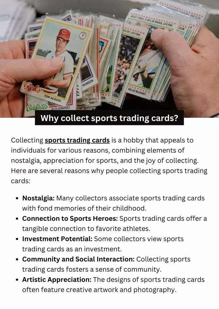 why collect sports trading cards