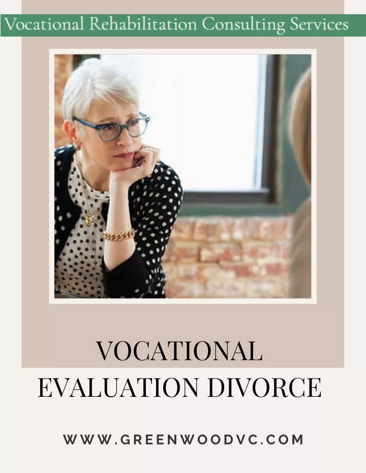 vocational evaluation divorce