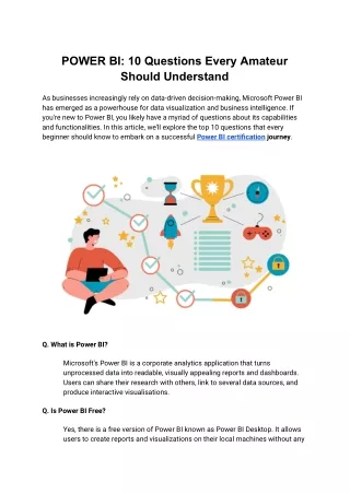 POWER BI- 10 Questions Every Amateur Should Understand