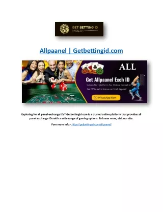 allpaanel getbettingid com