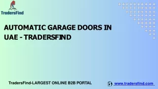 Automatic Garage Doors in UAE - TradersFind