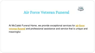 Air Force Veteran Funeral