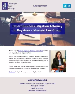 Expert Business Litigation Attorney In Bay Area - Jahangiri Law Group