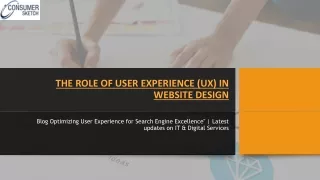 The Role Of User Experience (UX)