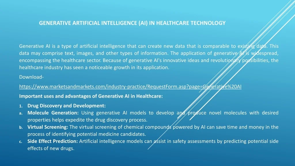PPT - Generative AI in Healthcare Technology PowerPoint Presentation ...