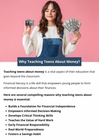 why teaching teens about money
