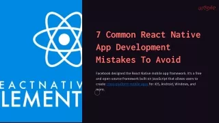 7 Common React Native App Development Mistakes To Avoid