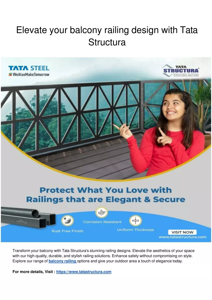 elevate your balcony railing design with tata structura