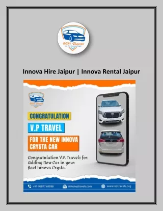 Innova Hire Jaipur | Innova Rental Jaipur