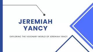 Jeremiah yancy