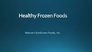 Healthy Frozen Foods