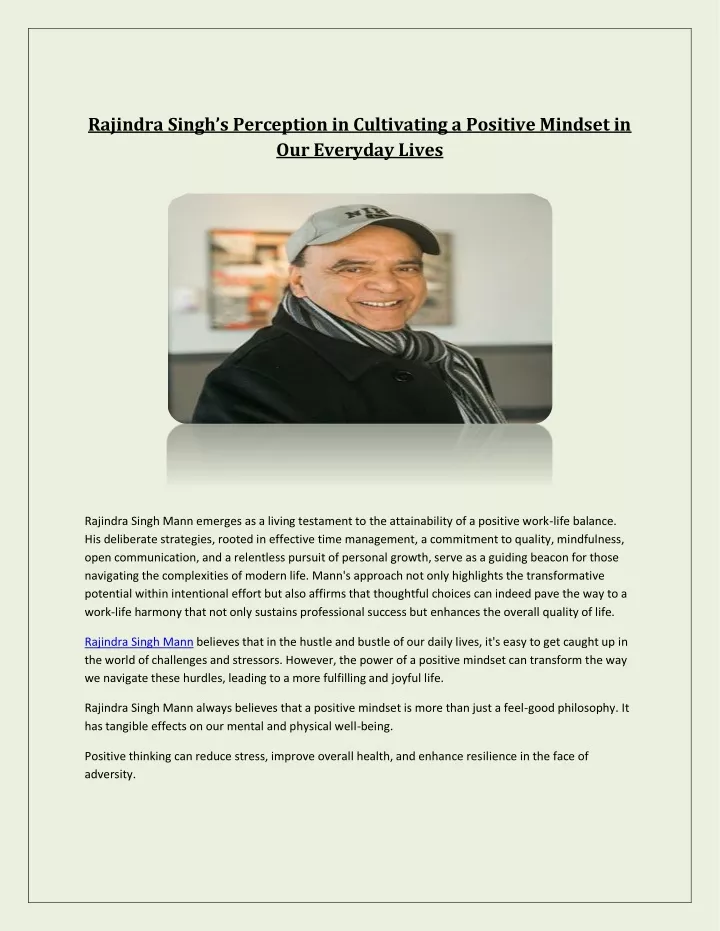 rajindra singh s perception in cultivating