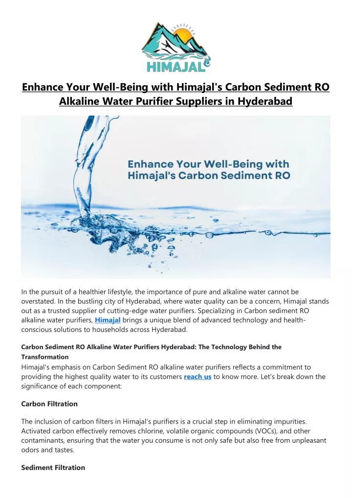 enhance your well being with himajal s carbon
