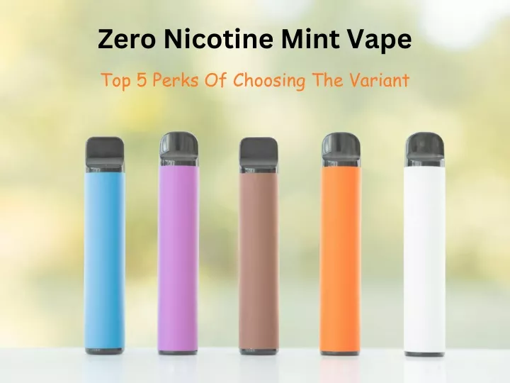 zero nicotine mint vape