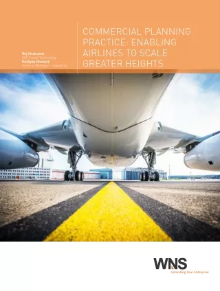 commercial planning practice enabling airlines