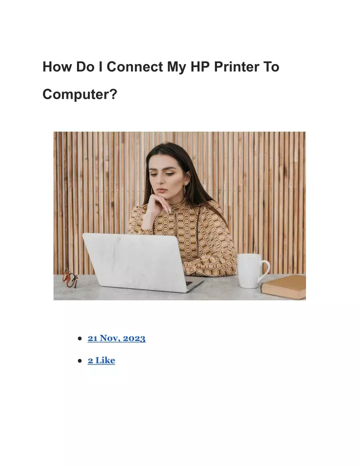 how do i connect my hp printer to