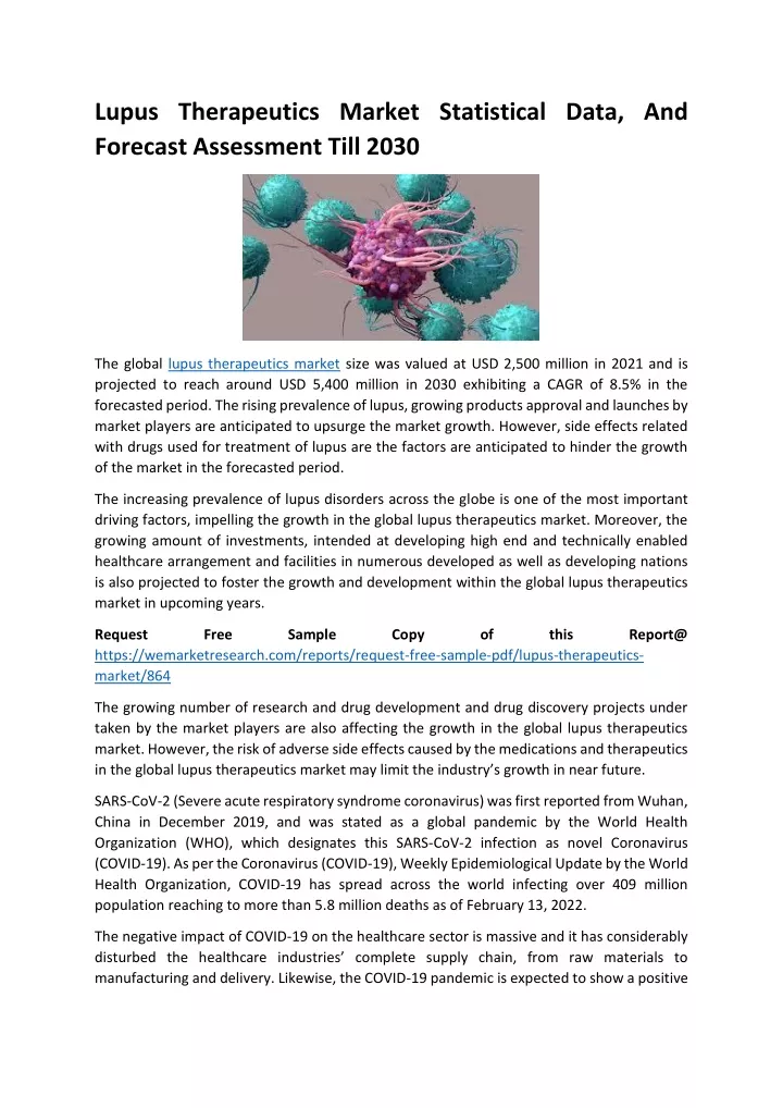 lupus therapeutics market statistical data