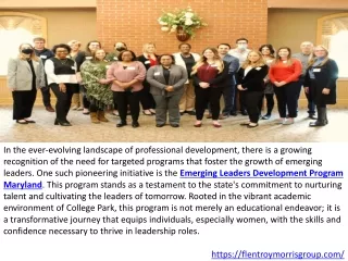 DEI Emerging Leaders Development Program Maryland