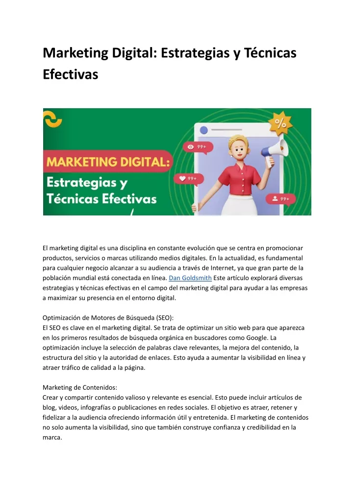 marketing digital estrategias y t cnicas efectivas