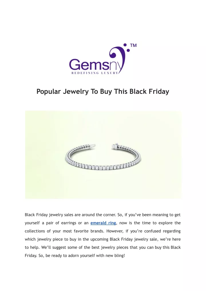 popular jewelry to buy this black friday